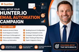 setup hunter io email automation hunter io cold email marketing campaign