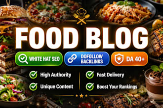 create food niche guest post backlinks from food sites to rank your food blog