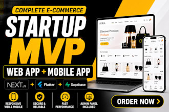 build your ecommerce startup mvp with nextjs and flutter