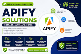 build custom apify automation, web scraper actors and API integration