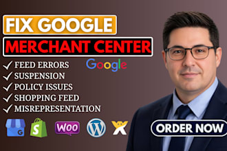 fix google merchant center suspension, gmc misrepresentation and feed errors