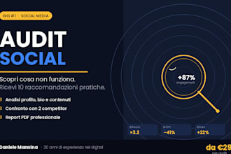 audit your social media profiles and deliver actionable recommendations