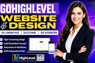 do gohiglevel website design ghl landing page sales funnel ghl automation