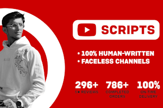 be your youtube video script writer for faceless channels