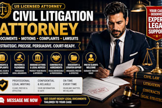 be your civil litigation attorney for documents, motions, complaints and lawsuit
