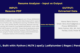 extract data from resumes using python nlp and regex