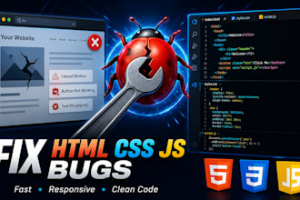fix HTML, CSS and javascript bugs