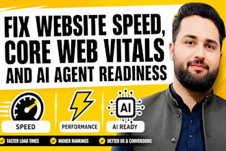 fix website speed, core web vitals and ai agent readiness