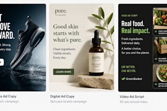 write creative brand and advertising copy