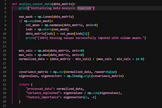 write python scripts for data analysis and numpy tasks