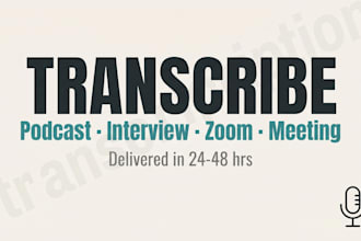 transcribe your podcast, interview, zoom call or meeting audio