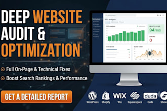 website audit onpage technical SEO duda wordpress shopify wix squarspace showit