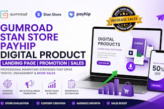 gumroad stan store payhip digital product landing page product promotion sales