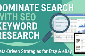 do etsy and ebay keyword research and listing SEO optimization