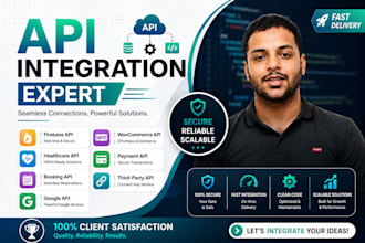 integrate any third party API, rest API, webhook, oauth, stripe API
