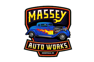 design high quality car hot rod shop logo