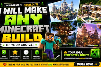 build survival or creative minecraft builds