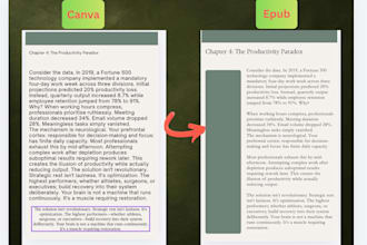 convert canva designed books to epub and mobi
