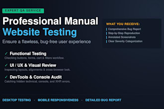 do professional manual website testing