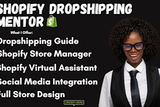be your shopify dropshipping mentor one on one guide ecommerce mentor
