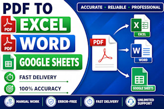do PDF to excel PDF to word and google sheets conversion