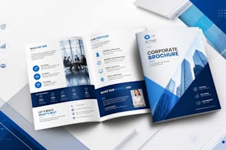 design a stunning company profile, annual report,  and corporate brochure
