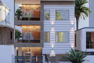 design 3d house interior and exterior with rendering