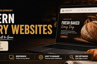 develop a responsive bakery website for your business