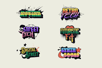 create streetwear y2k grunge logo design