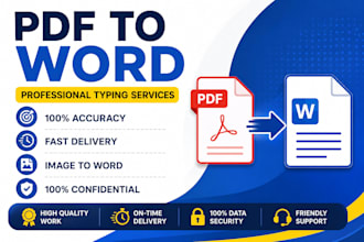 convert PDF, scanned images and handwritten notes into ms word
