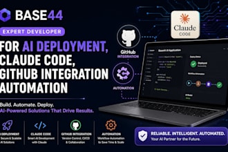 base44 developer for ai deployment, claude code, github integration automation