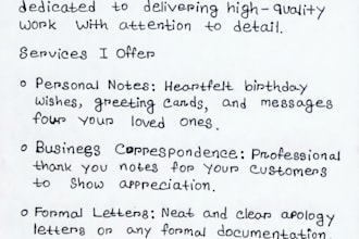 write your documents in beautiful professional handwriting