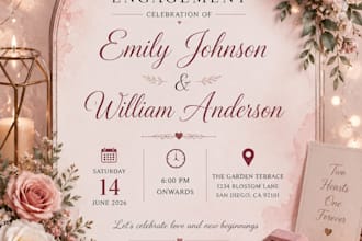 design elegant wedding invitation card for any event