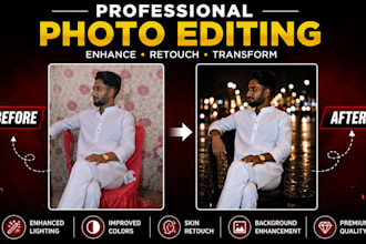 do professional photo editing and background removal