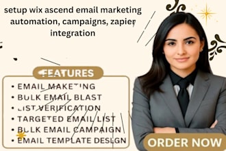 setup wix ascend email marketing automation, campaigns, zapier integration