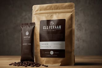 do coffee bag , label , product packaging ,pouch design