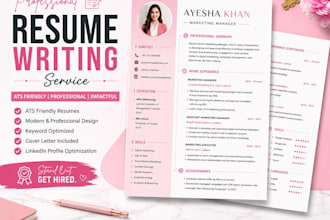 create a professional resume, CV and cover letter in ms word