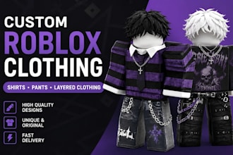 design custom roblox clothing, layered clothing, shirts and pants