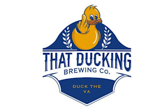 design ducking beer brewing company logo