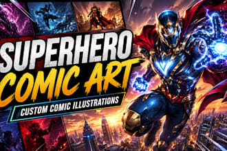 create stunning superhero comic art and custom comic illustrations