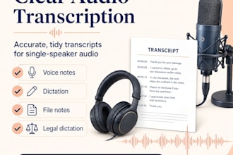 accurately transcribe clear audio dictation and voice notes