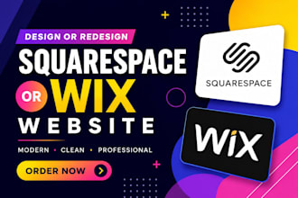 design wix website, squarespace website, redesign wix, squarespace website