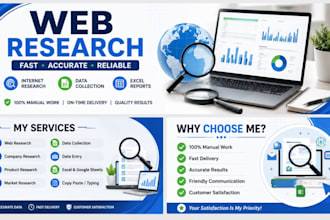 do web research, data collection and internet research
