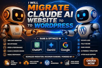 migrate claude code ai website to wordpress and rank it in chatgpt gemini google