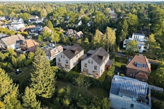 residential house development,modern townhouse,google earth map to site  render