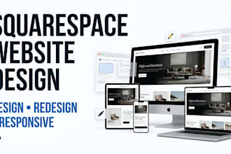 design or redesign a modern squarespace website