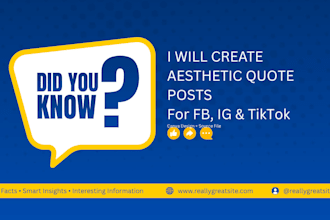 create aesthetic quote posts for fb ig and tiktok