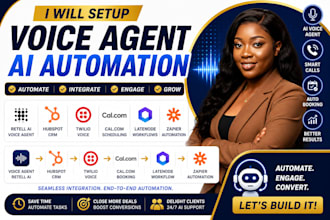 setup retell ai hubspot twilio calcom latenode voice agent zapier automation