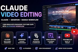claude video editing claude genspark manus workflow claude youtube clip ai video