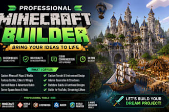 build custom minecraft maps, castle, terrains, worlds, and structures
